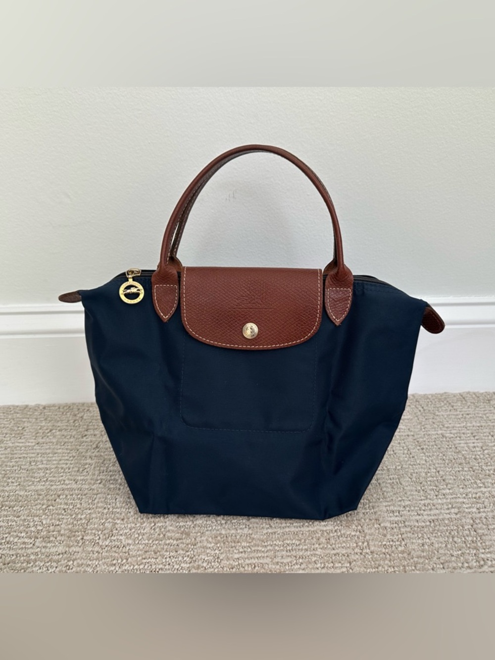 Longchamp Le Pliage Small Handbag Navy Blue